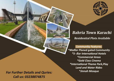 Residential Plots Available For Sale In Precinct 25 Bahria Town Karachi