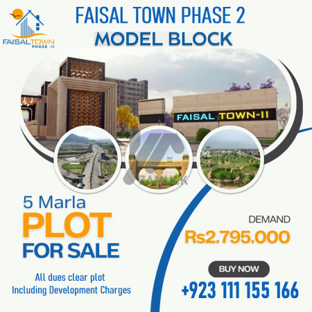 Faisal Town Model block 5 Marla Plot for sale Sector O