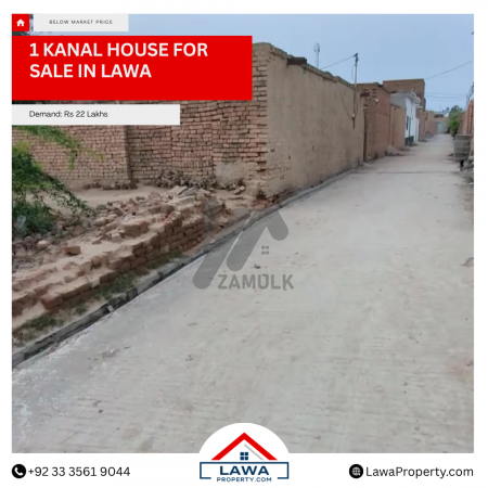 1 Kanal House for Sale in Ban Aziz Khan Wali, Lawa, Talagang Direct Deal